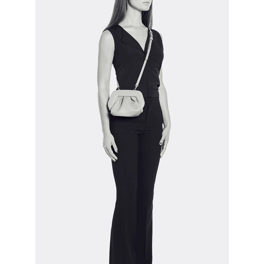 THEMOIRè Eco Stof Clutch Tas Magnetische Sluiting White Dames