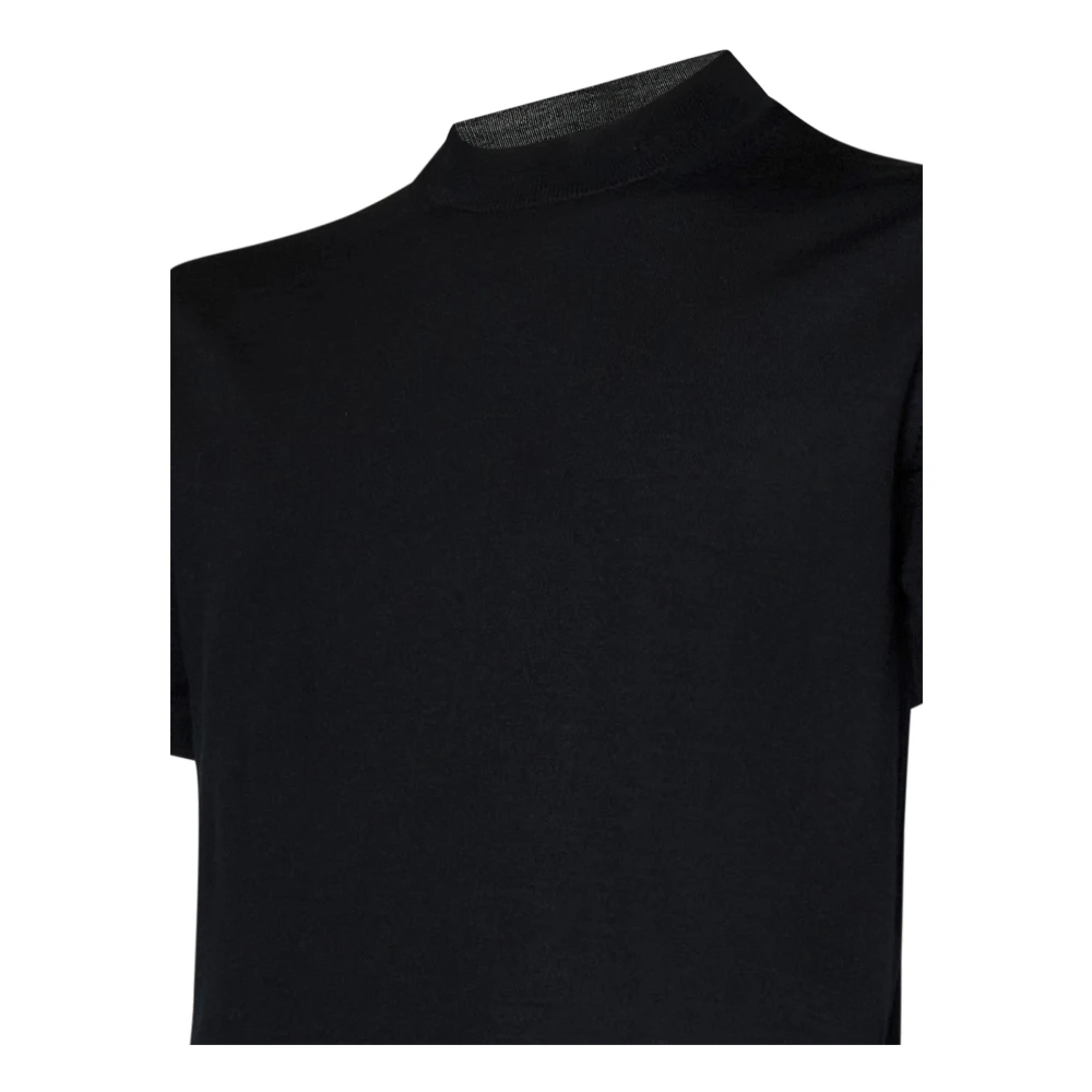 Low Brand Zwarte Merinowollen Trui Aw24 Black Heren
