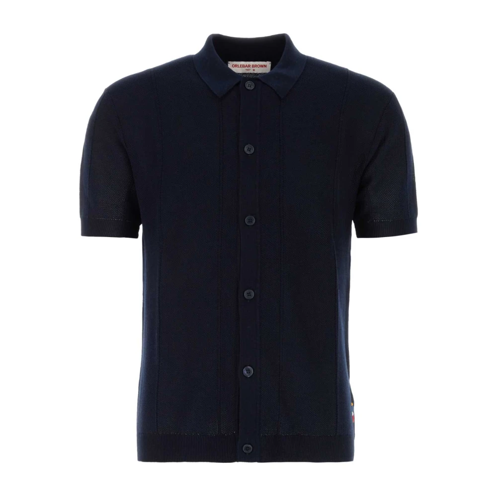 Orlebar Brown Midnight Blue Katoenen Shirt Blue Heren