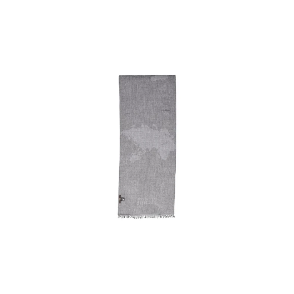 Alviero Martini 1a Classe Grijze Textuur Sjaal Herfst Winter Collectie Gray Dames