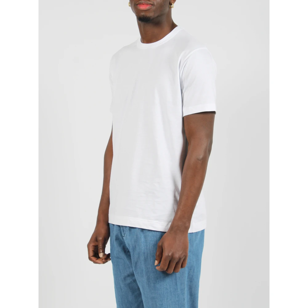 Comme des Garçons Logo Print Katoenen Jersey T-Shirt White Heren