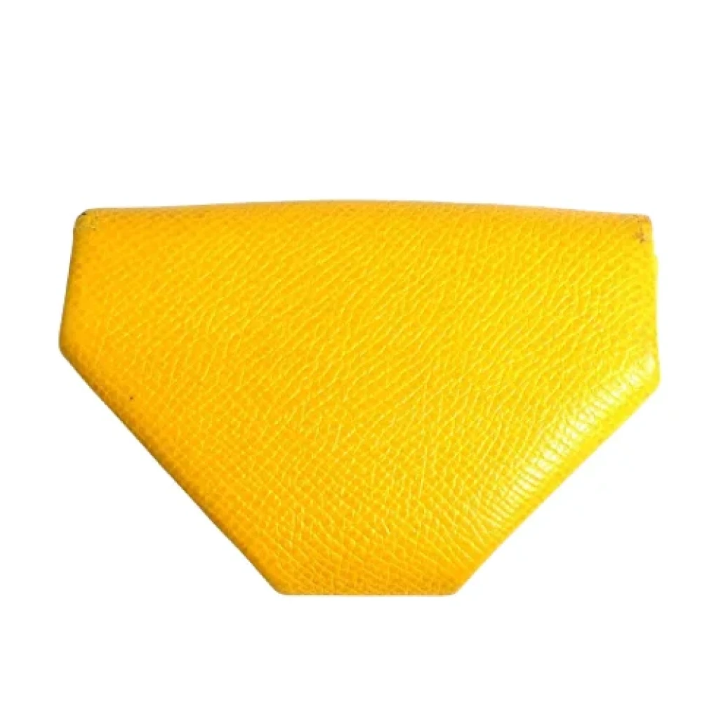 Hermès Vintage Pre-owned Leather wallets Yellow Dames