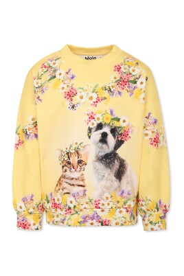floral-animal-print-yellow-sweatshirt