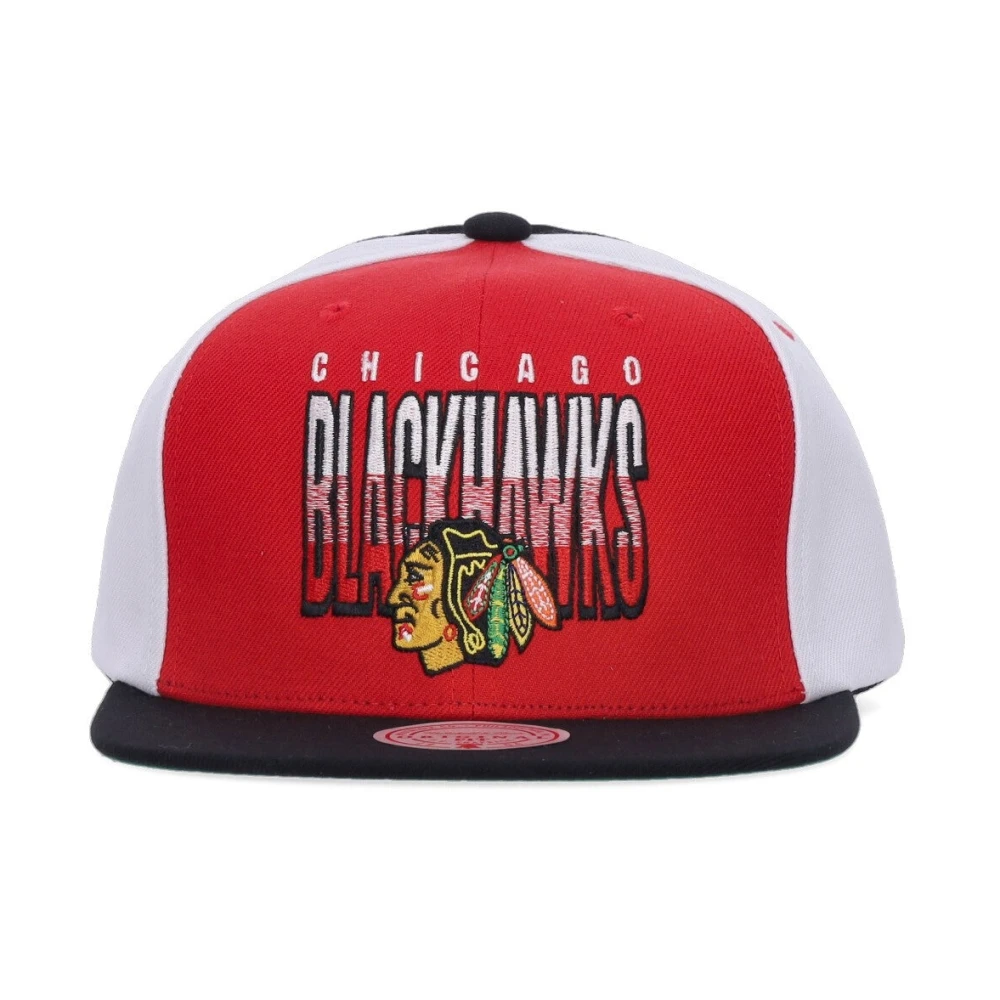 Mitchell & Ness Chicago Blackhawks Snapback Pet Rood Zwart Multicolor Heren