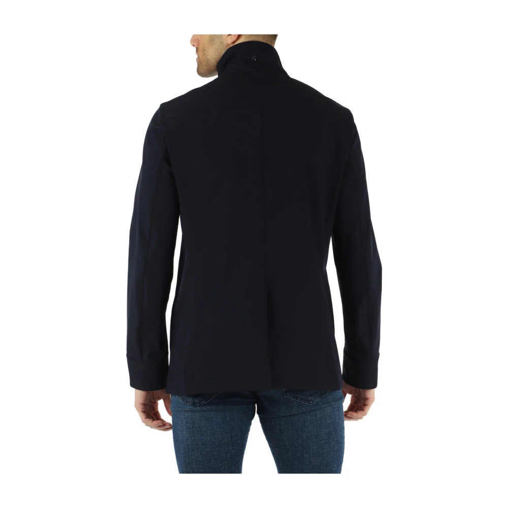 Montecore Stretch stof double-breasted lichtgewicht jas Blue Heren