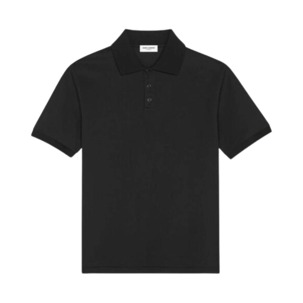 Saint Laurent Elegante Polo Shirt voor Mannen Black Heren