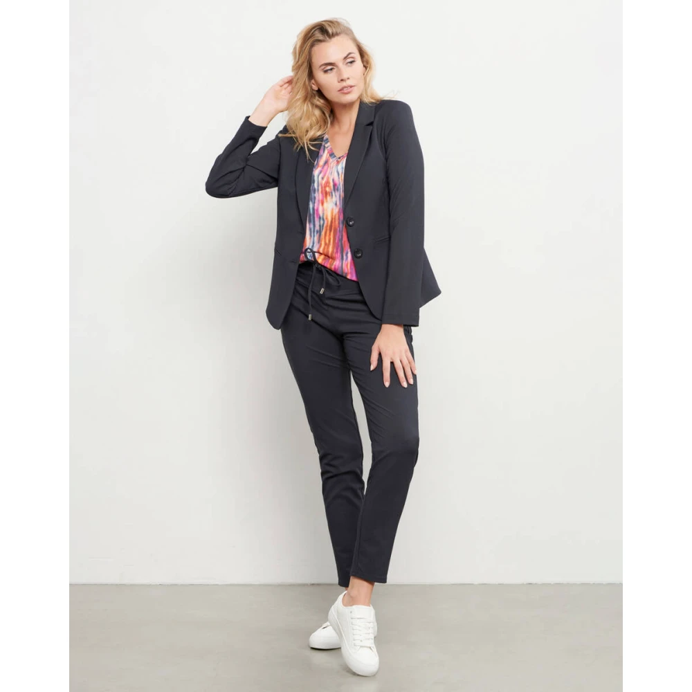 &Co Woman Comfort Twill Blazer Blue Dames