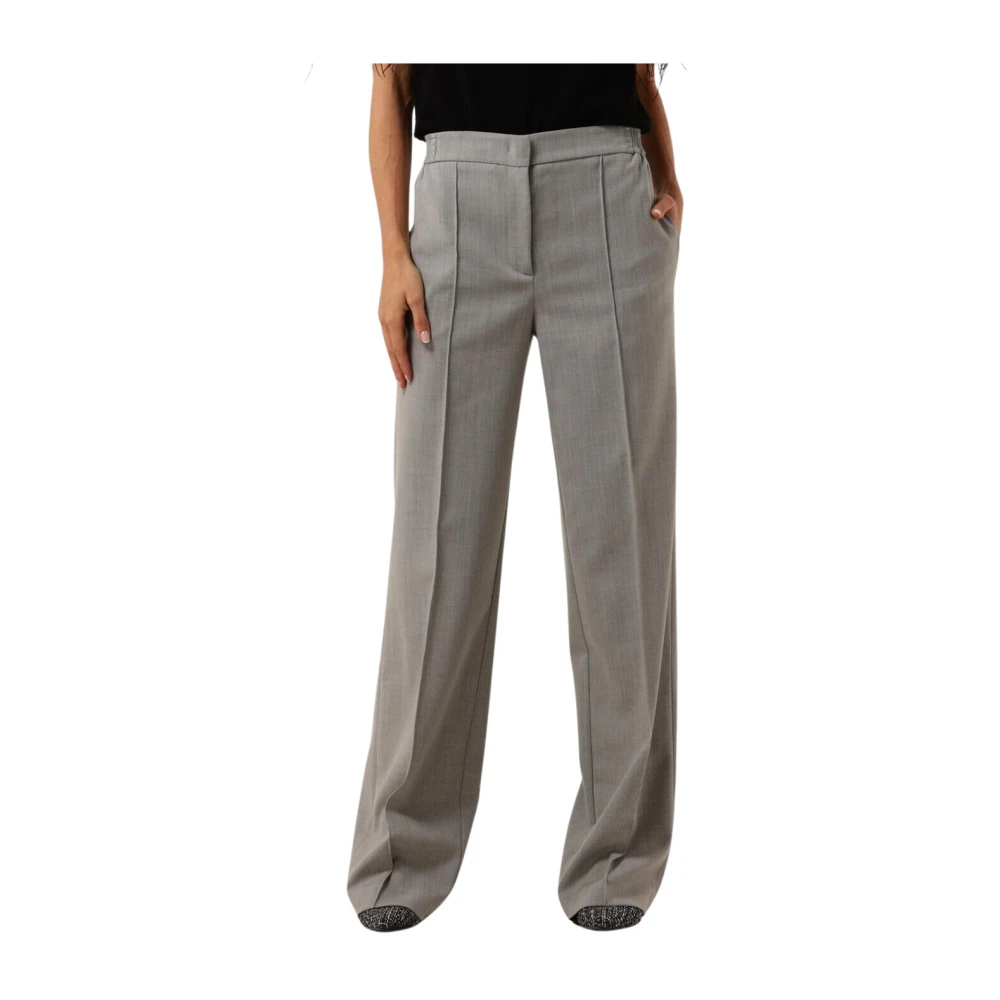 Twinset Elegante Wollen Blend Broek Gray Dames