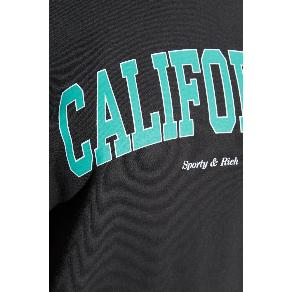 Sporty & Rich Sweatshirt uit de The Mountain collectie Black Unisex