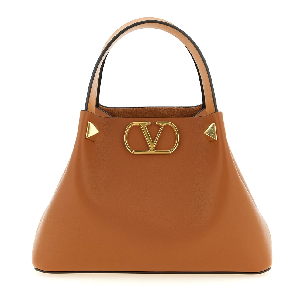 Valentino Garavani Women's Brown Vlogo Signature Small Shopping Bag