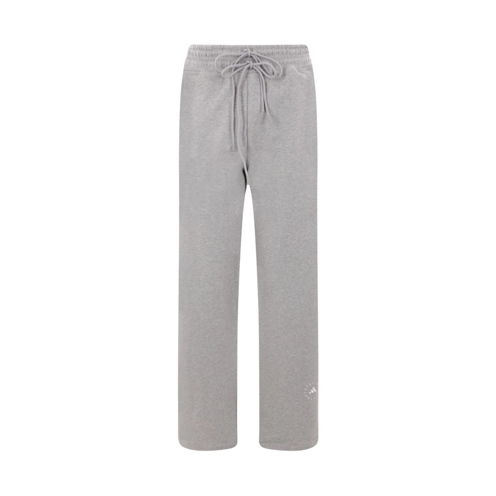 Adidas by stella mccartney Katoenen Joggingbroek met Logoprint Gray Dames