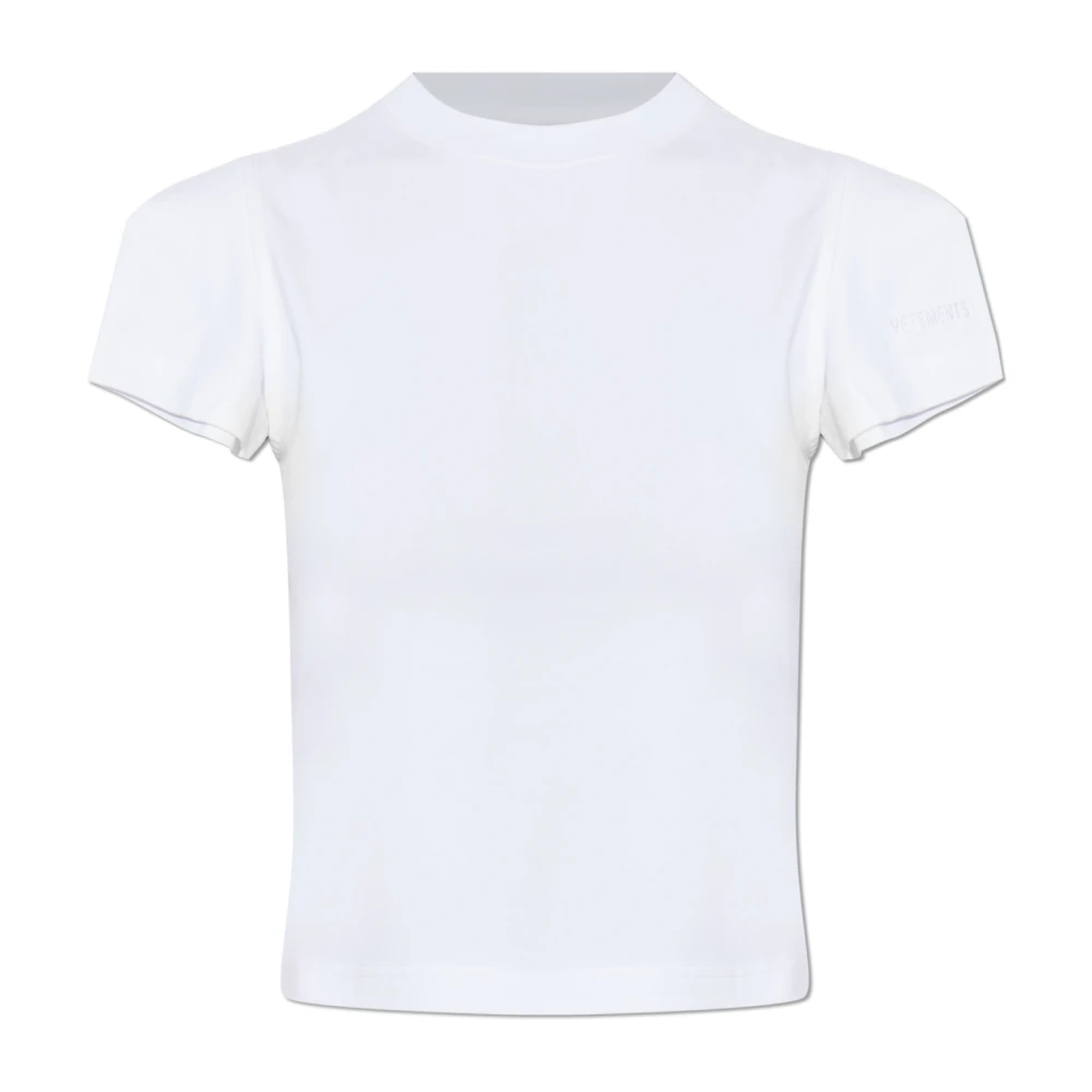 Vetements - Cropped T-Shirt - Tops - Mujer - Blanco - M