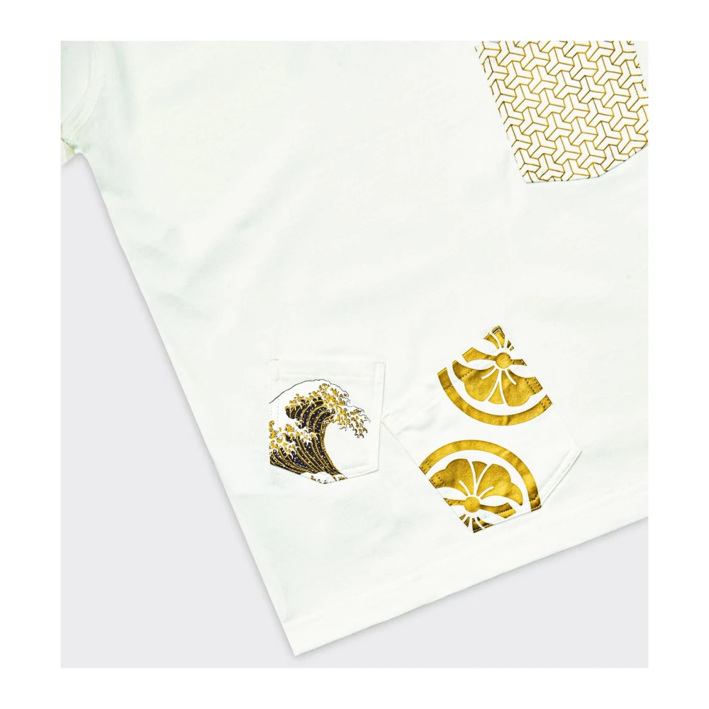 Evisu Meeuwprint Multi-pocket T-shirt Bianca White Heren