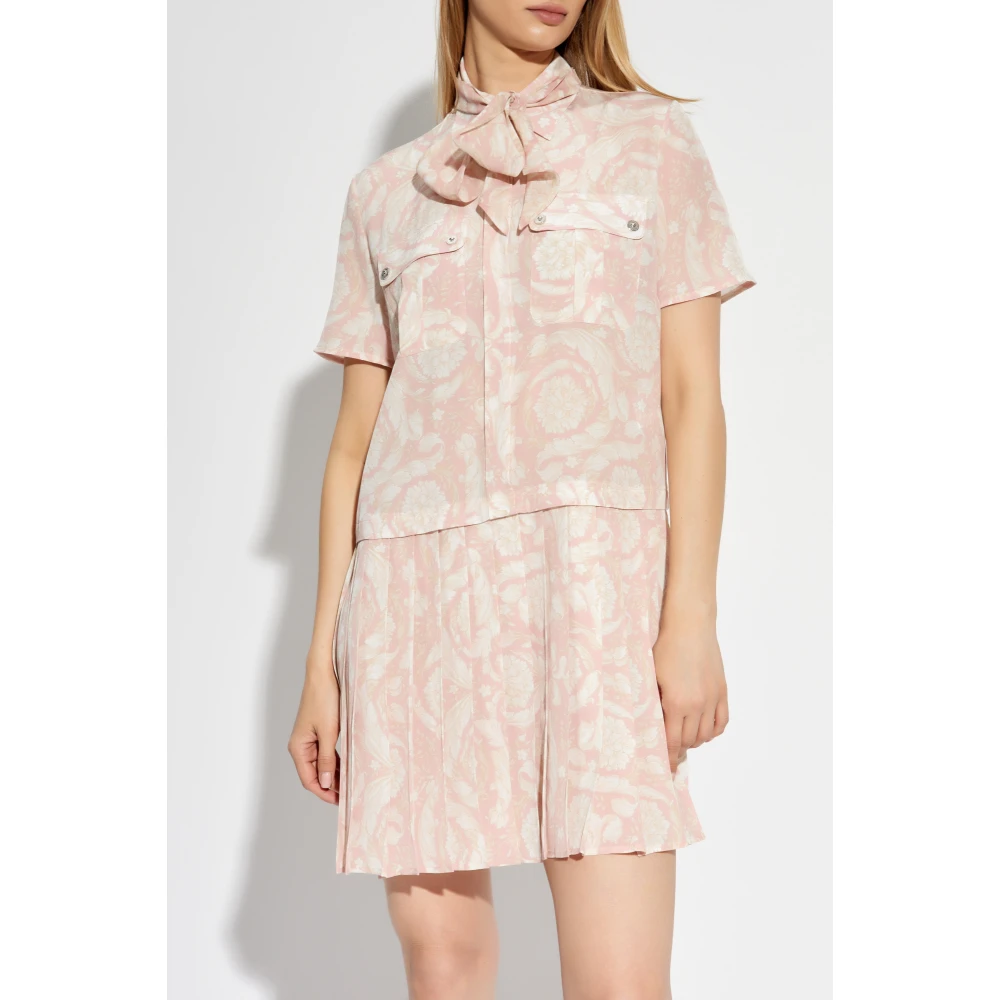 Versace Zijden jurk Multicolor Dames