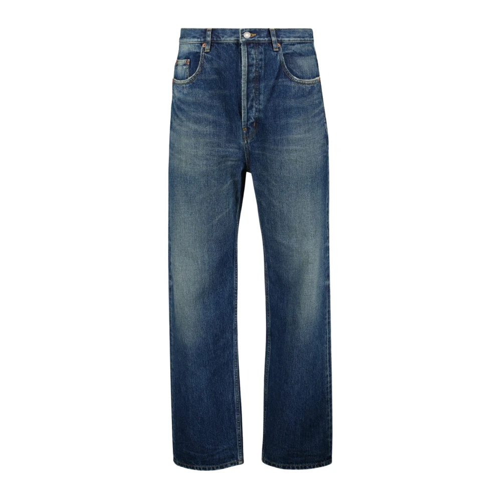 Saint Laurent Men's Blue Straight Fit Jeans, W29, High-Waisted Denim Jeans