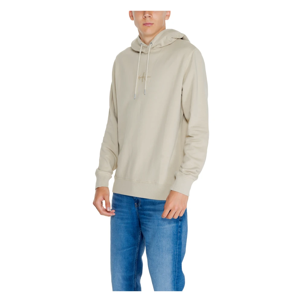 Calvin Klein Jeans Monologo Sweater Herfst Winter Collectie Beige Heren