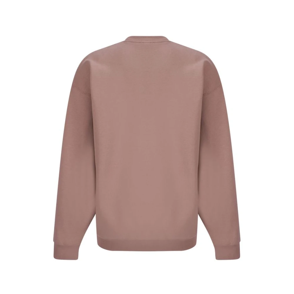 Saint Laurent Zachte Katoenen Sweatshirt Monochroom Patroon Pink Dames