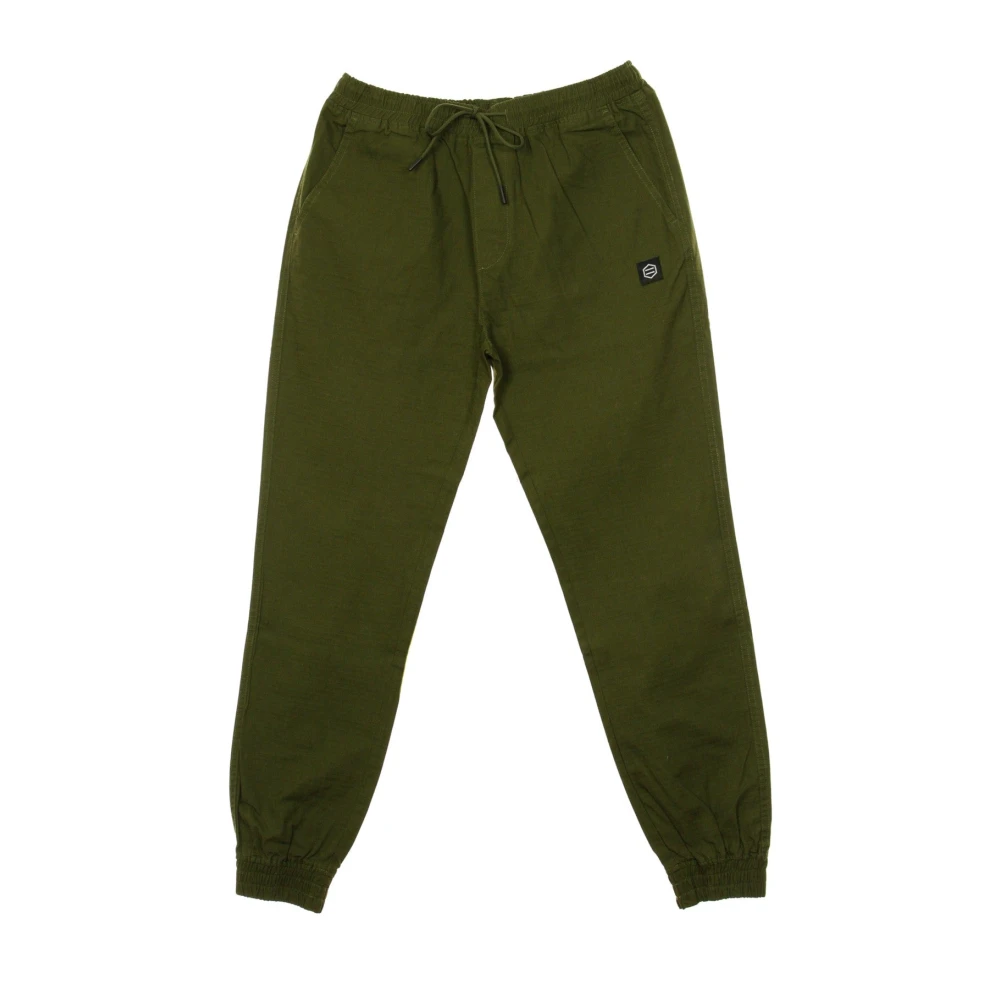 Dolly Noire Men's Green Ripstop Jogger Trousers - Slim-Fit Trousers - Xl - Trousers