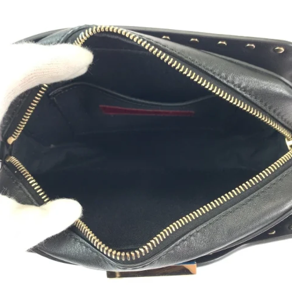 Valentino Vintage Pre-owned Leather shoulder-bags Black Dames
