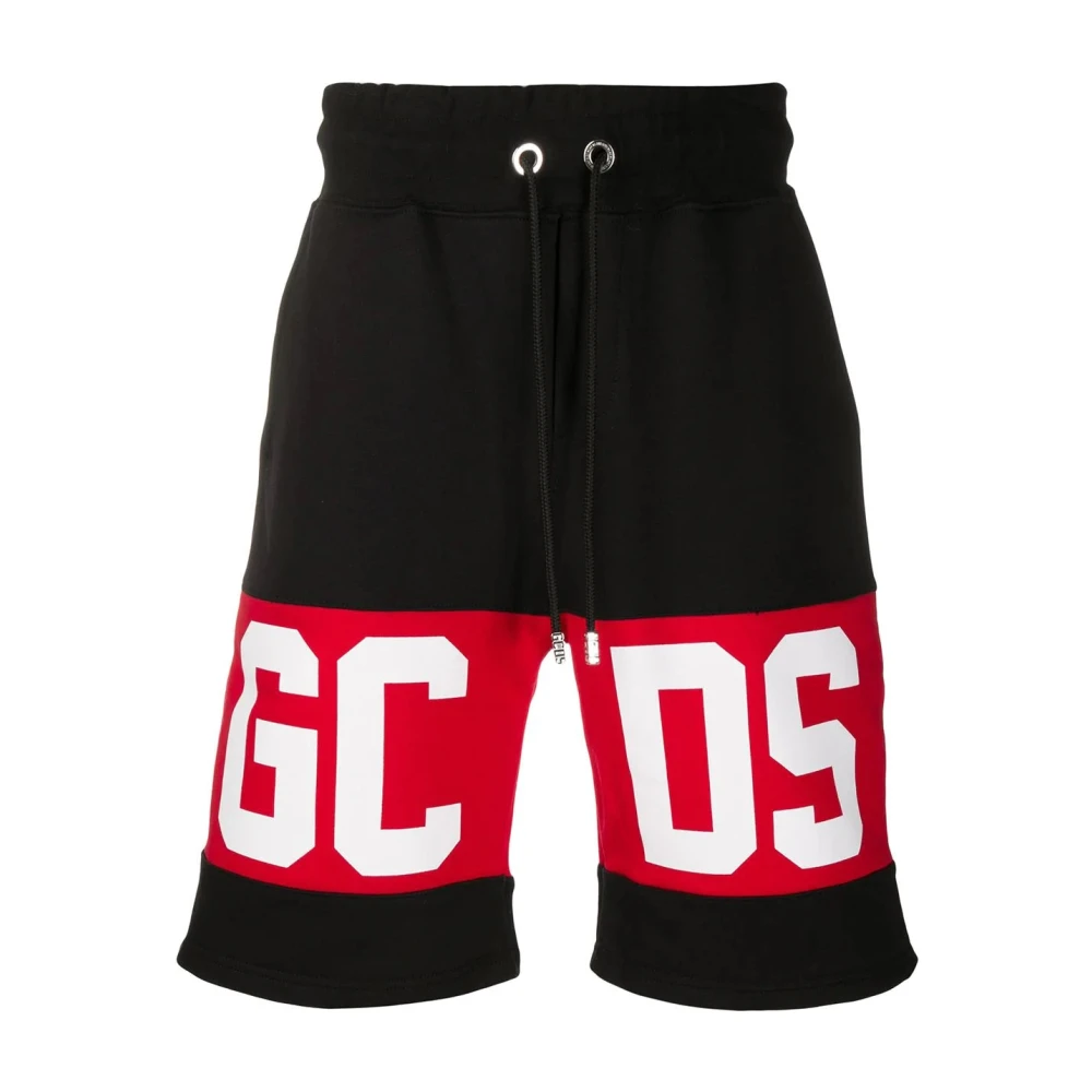 Gcds Black Cotton Casual Sweatshorts - Male - Casual Shorts - L - Shorts