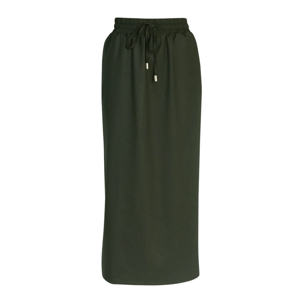 March23 Rok midi met bloemenprint Green Dames
