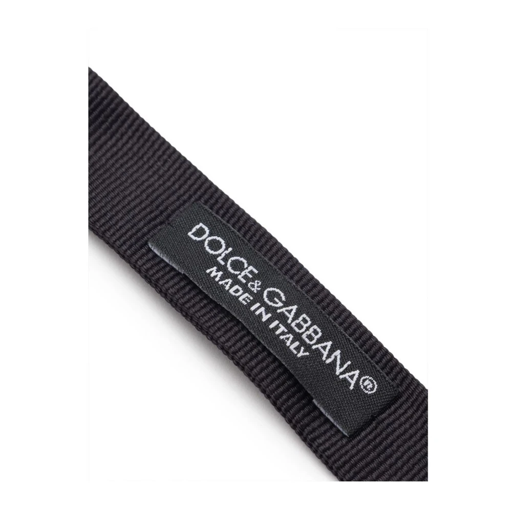 Dolce & Gabbana Luxe Zwart Zijden Stropdas Set Black Heren
