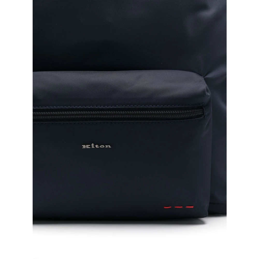 Kiton Blauwe Rugzak met Ritssluiting Blue Heren
