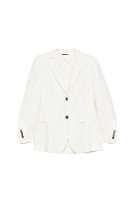 Pinstripe Linen Blazer