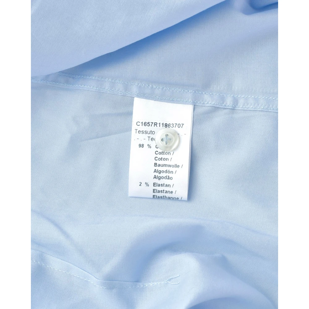 Daniele Alessandrini Basis V-Hals Shirt Blue Heren