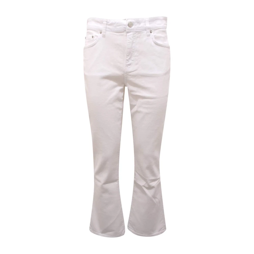 Department Five White Cropped Trousers, Female, W29, Wide Leg Trousers