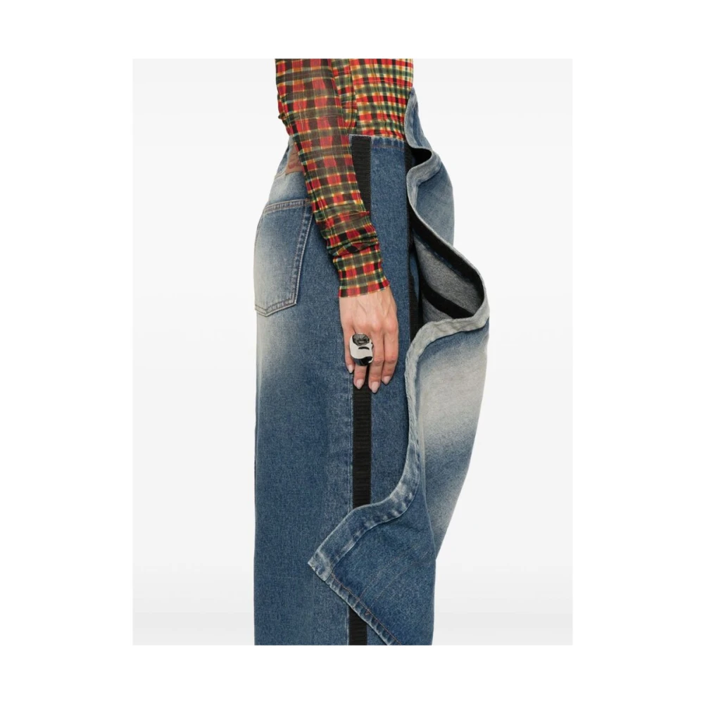 Y Project Denim Rok met Touch-Strap Sluiting Blue Dames