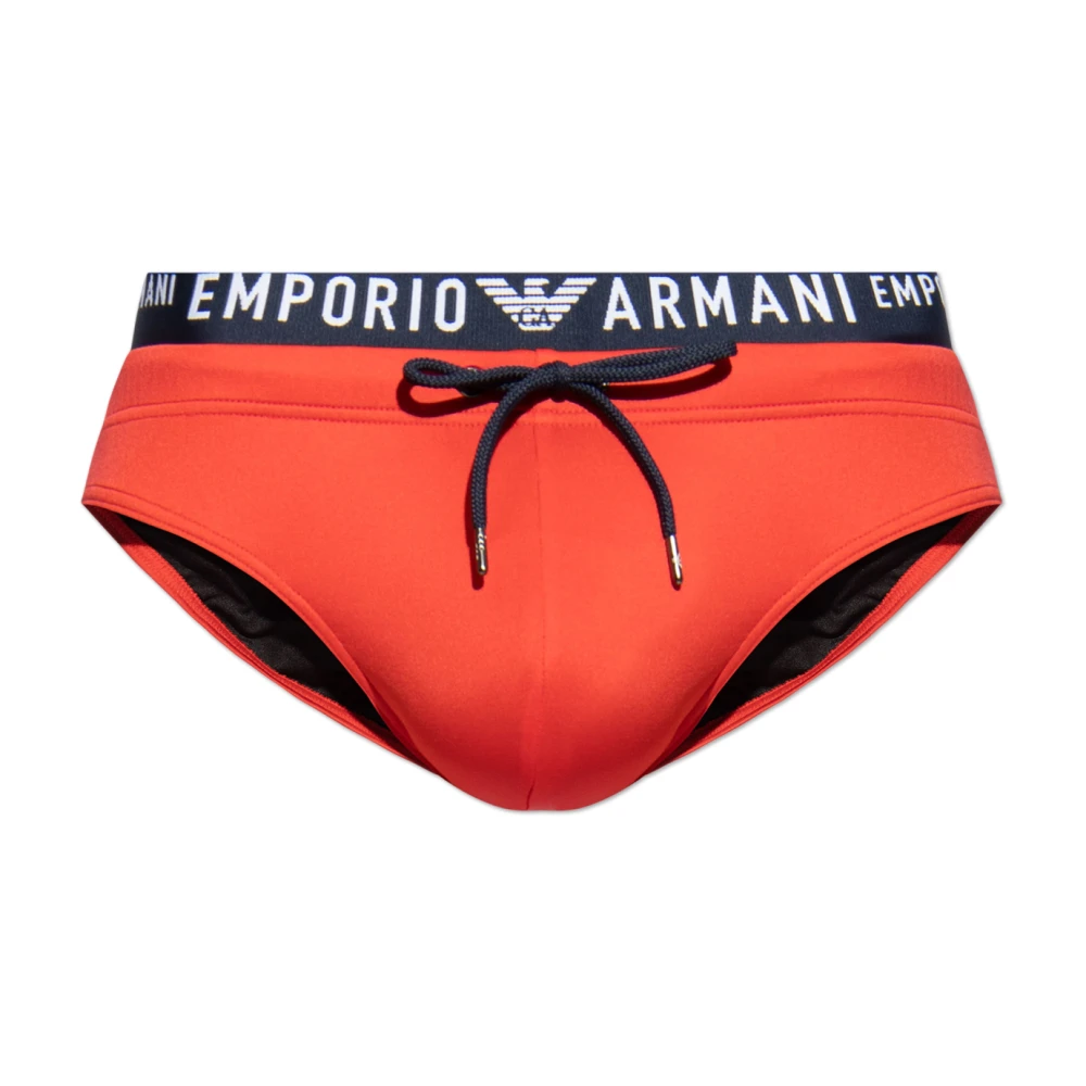 Emporio Armani Swimwear Red Heren