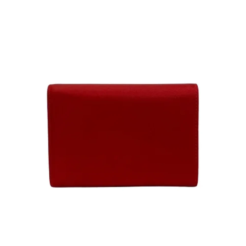 Prada Vintage Pre-owned Leather wallets Red Dames