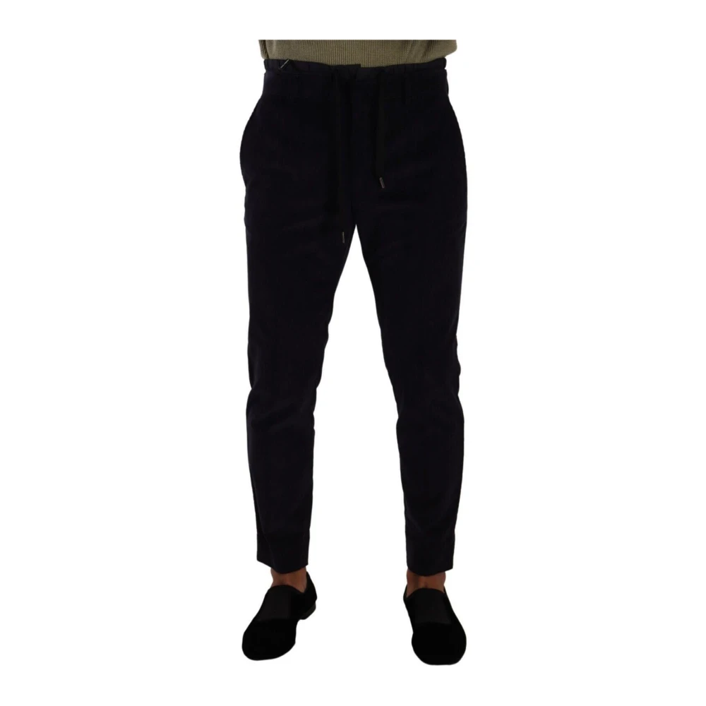 Dolce & Gabbana Men's Dark/Blue Skinny Corduroy Trousers