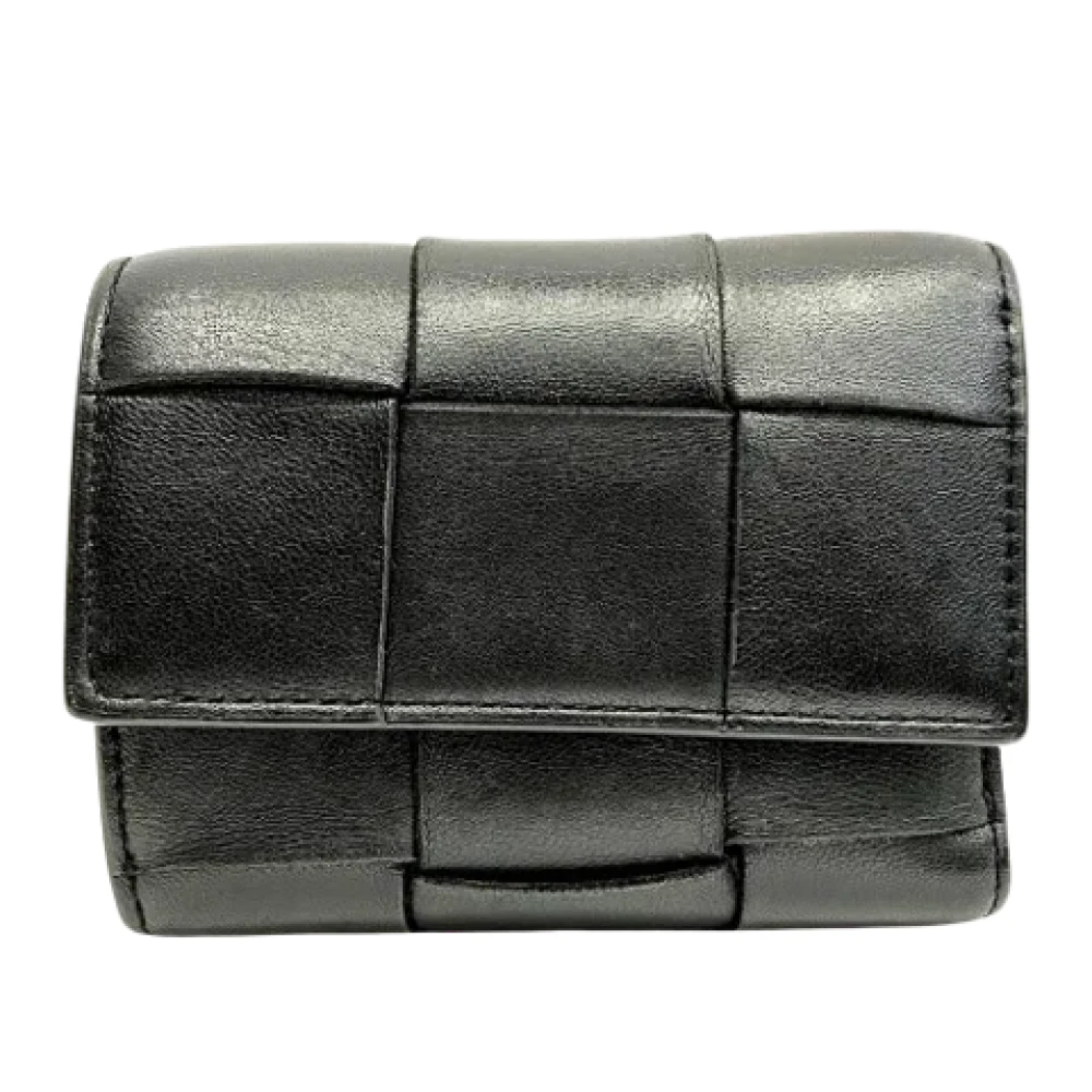 Bottega Veneta Vintage Pre-owned Leather wallets Black Dames