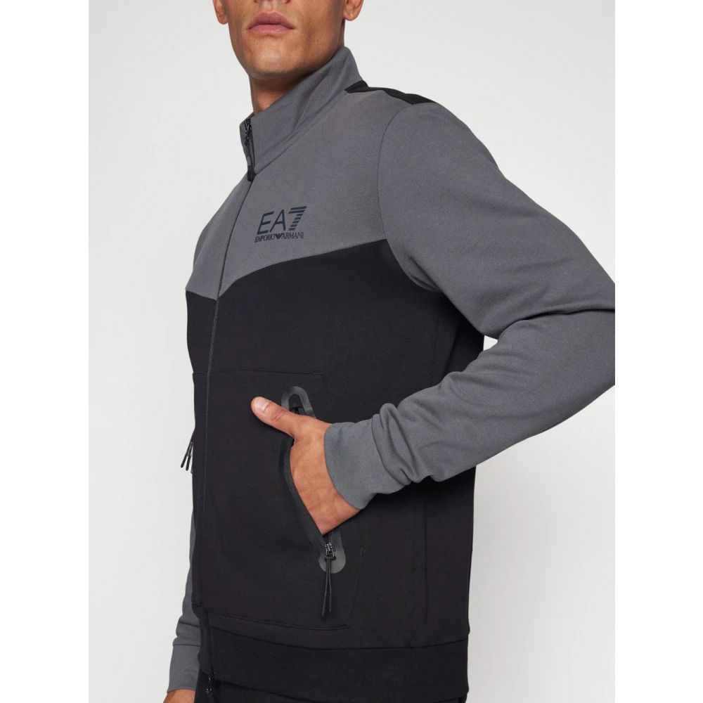 Emporio Armani EA7 Zwart Rits Logo Jurk Set Black Heren