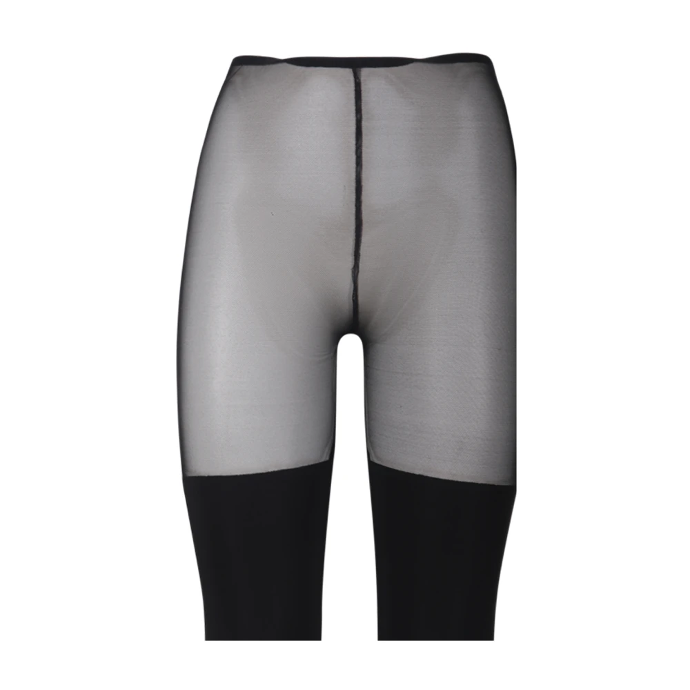 Norma Kamali Zwarte Mesh Dijhoge Legging Multicolor Dames