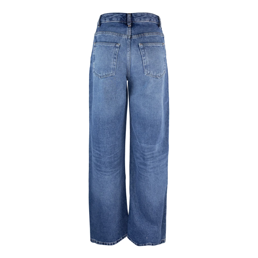 A.p.c. 70s Stijl Wijde Pijp Biologische Katoenen Jeans Blue Dames