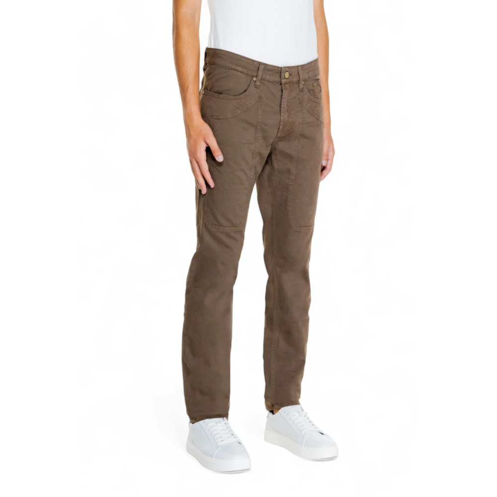 Jeckerson Heren Katoenen Stretch Broek Brown Heren