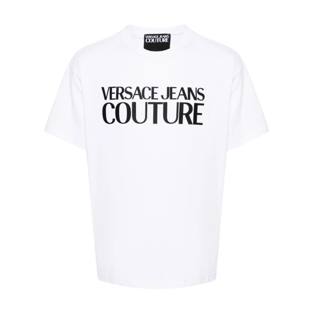 Versace Jeans Couture Logo T-shirt in Wit White Heren