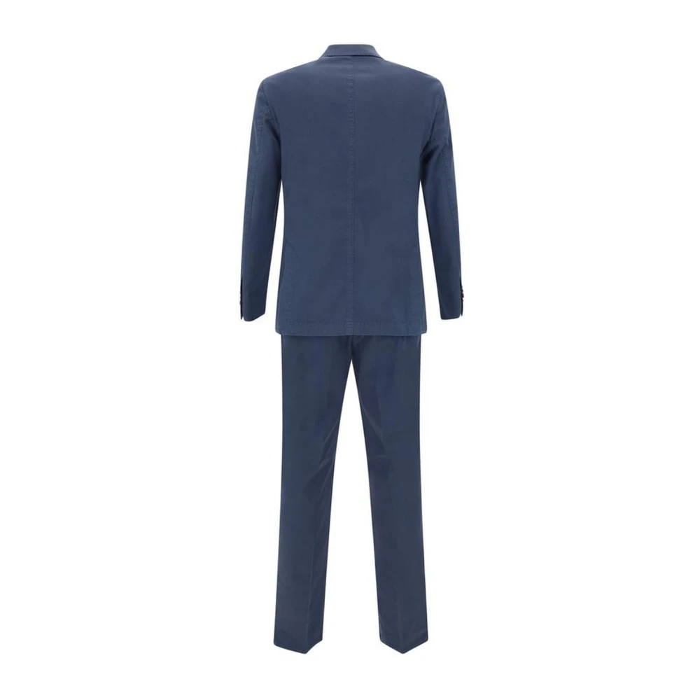 Lardini Klassiek Katoenen Pak met Blazer en Broek Blue Heren
