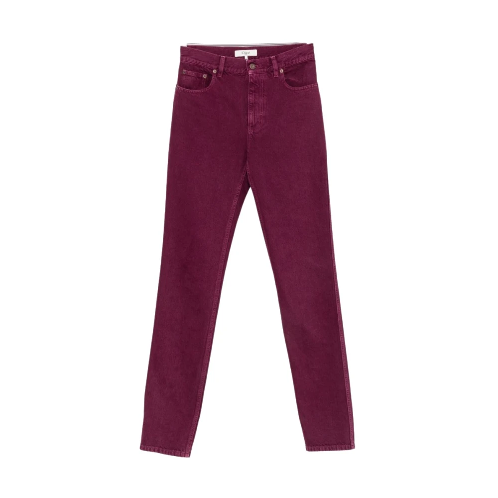 Chloé , Straight Fit Jeans, Female, Purple, W26, Jeans Bordeaux