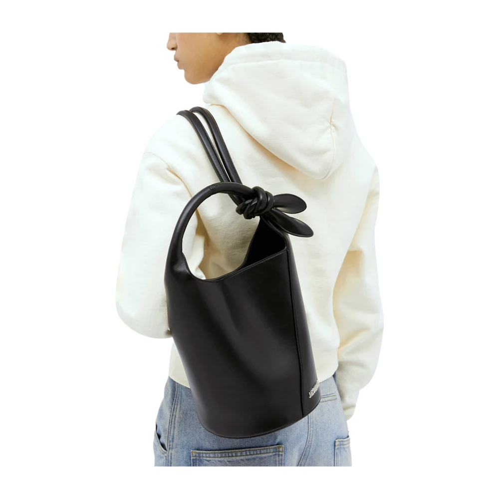 Jacquemus Geknoopte Bucket Bag Le Tourni Black Heren