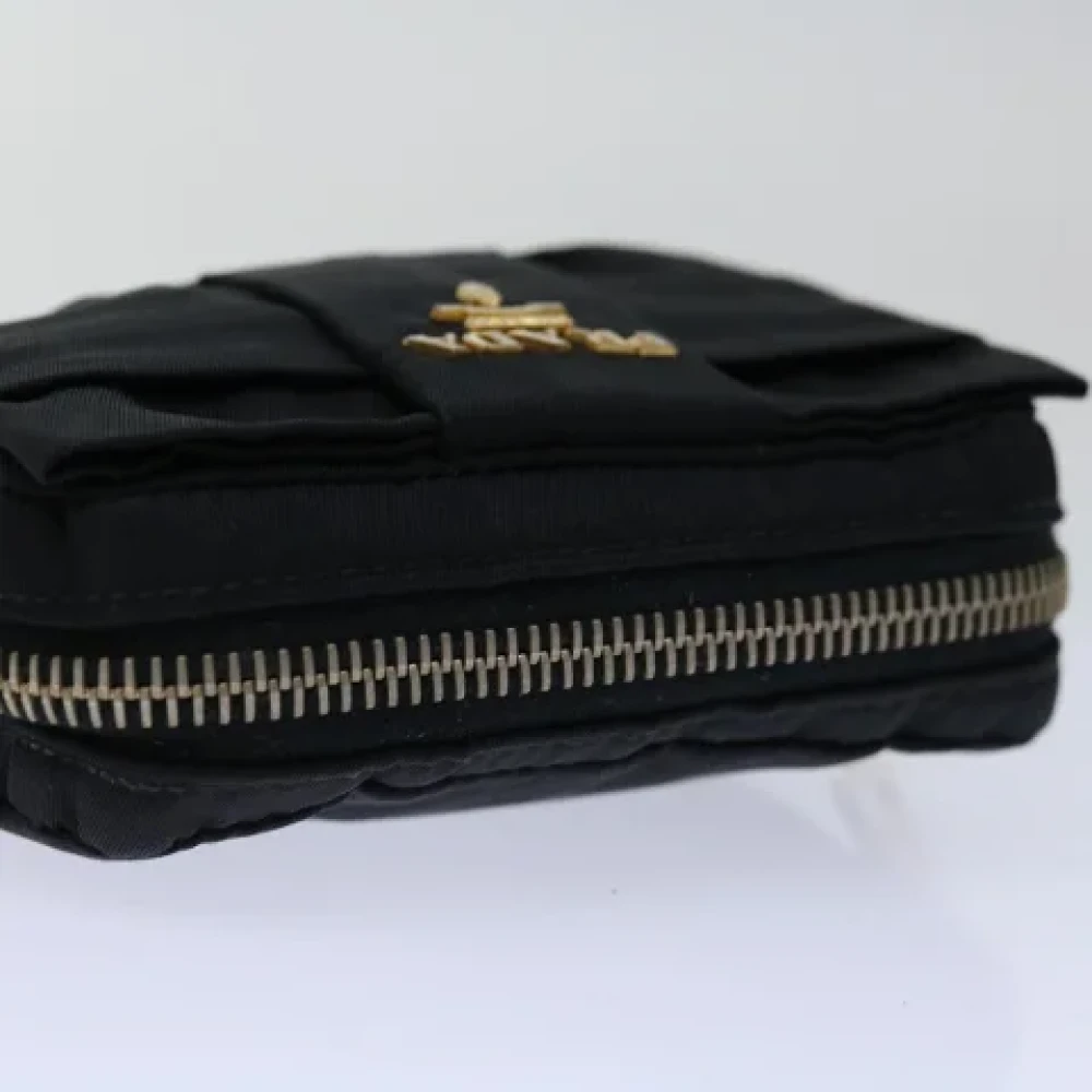 Prada Vintage Pre-owned Fabric clutches Black Dames