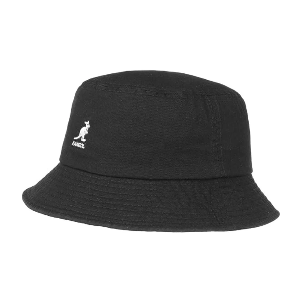 Kangol Unisex Black Cotton Washed Bucket Hat - Accessories - Xl - Accessories