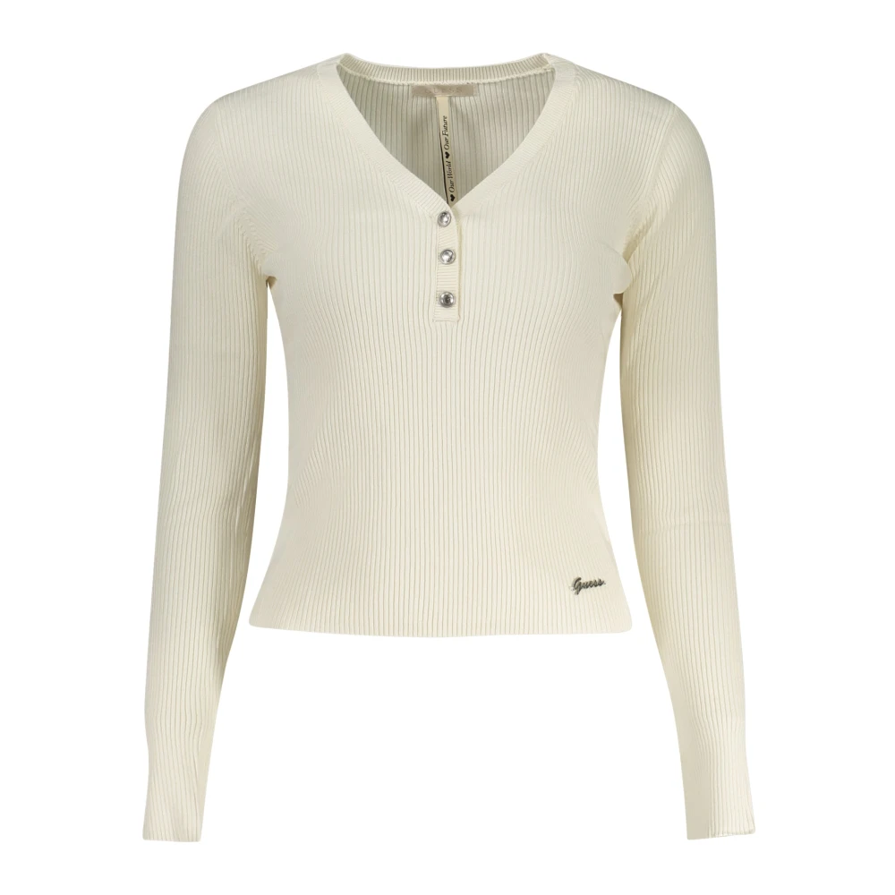 Guess Witte Top Lange Mouwen Vrouwen White Dames