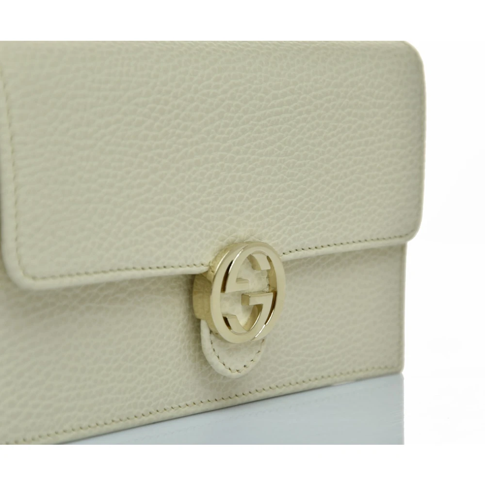 Gucci Interlocking Crossbody Tas White Dames