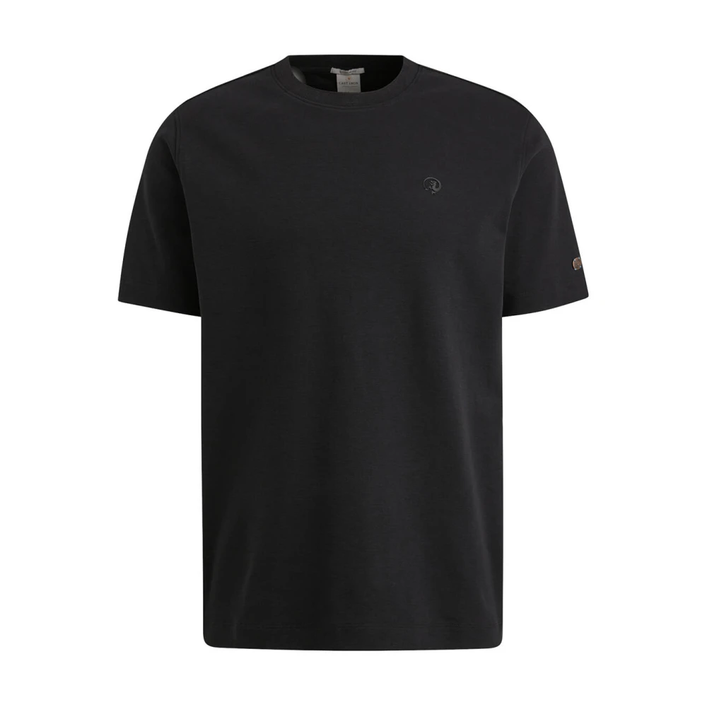 Cast Iron Korte Mouw Crewneck Interlock T-shirt Black Heren