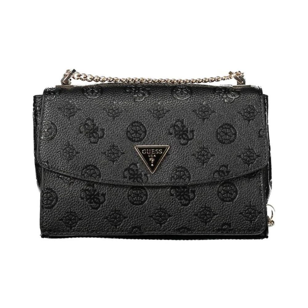Guess Zwarte Gestructureerde Polyethyleen Handtas Black Dames