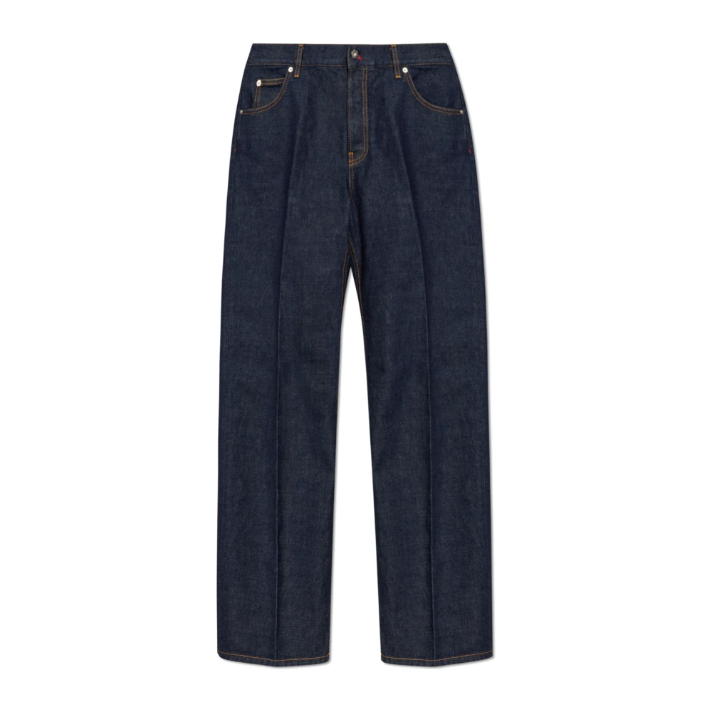 Salvatore Ferragamo Jeans met logo Blue Heren
